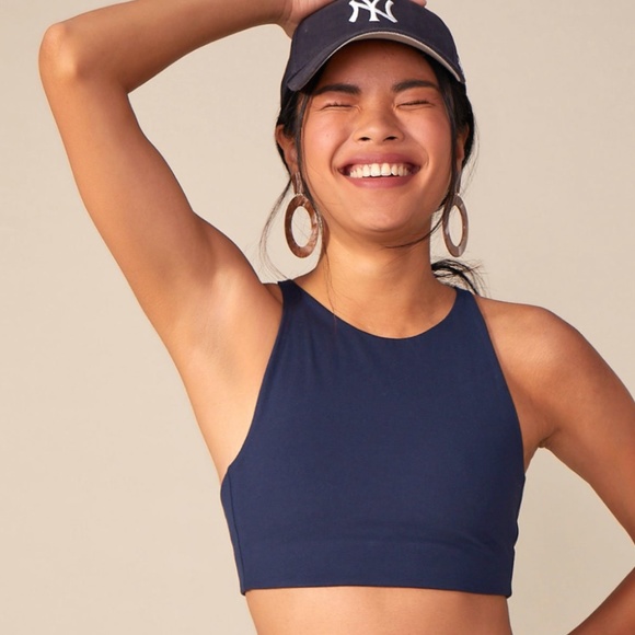 girlfriend collective Tops - Girlfriend Collective Midnight Topanga Bra
